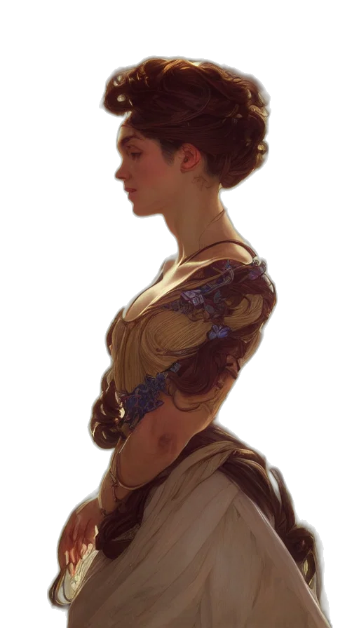 dress, crown, jewelry, face transparent PNG cut-out