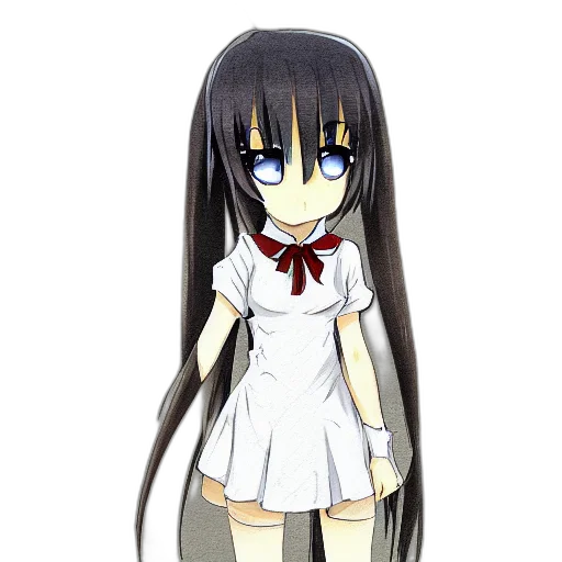 dress, staff, hair, creature transparent PNG cut-out