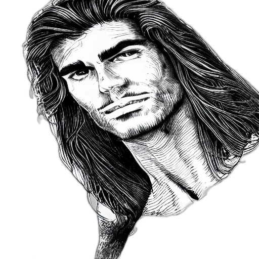 hair, face, animal, comic book art transparent PNG cut-out