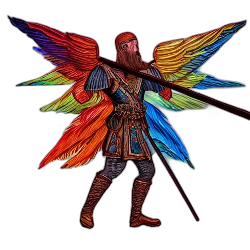sword, staff, dragon, weapon transparent PNG cut-out