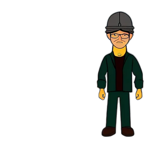hat, staff, cartoon, 3d render transparent PNG cut-out