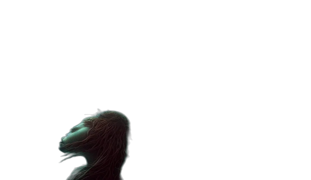 dragon, creature, hair, mask transparent PNG cut-out