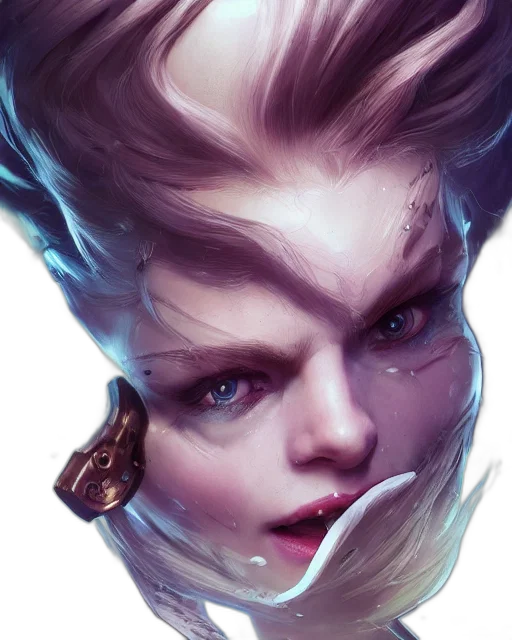 face, hair, concept art, fantasy art transparent PNG cut-out