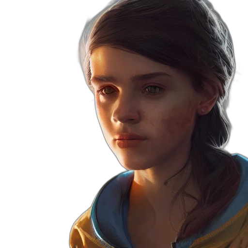 face, jacket, photorealistic, concept art transparent PNG cut-out