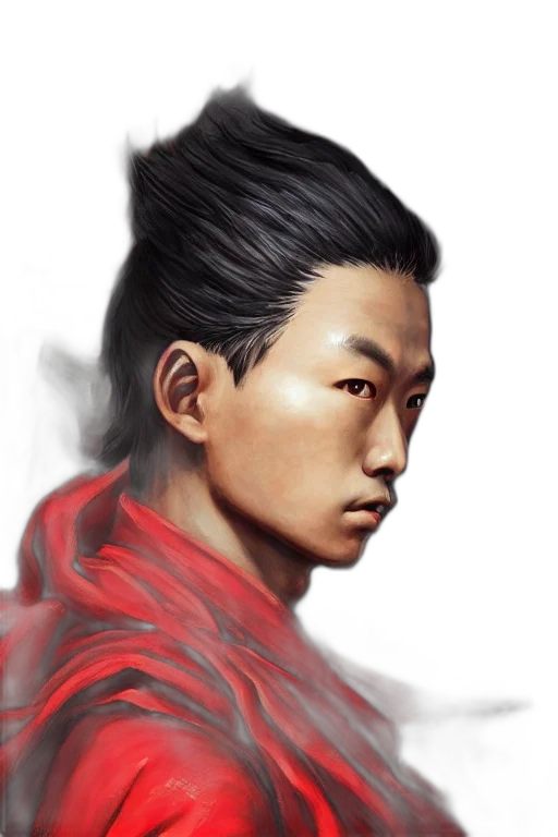 face, dragon, staff, hair transparent PNG cut-out