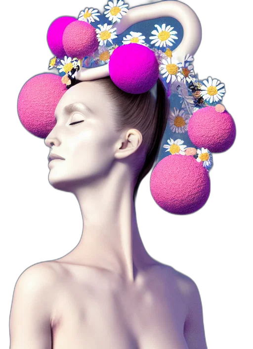 crown, hair, hat, flower transparent PNG cut-out