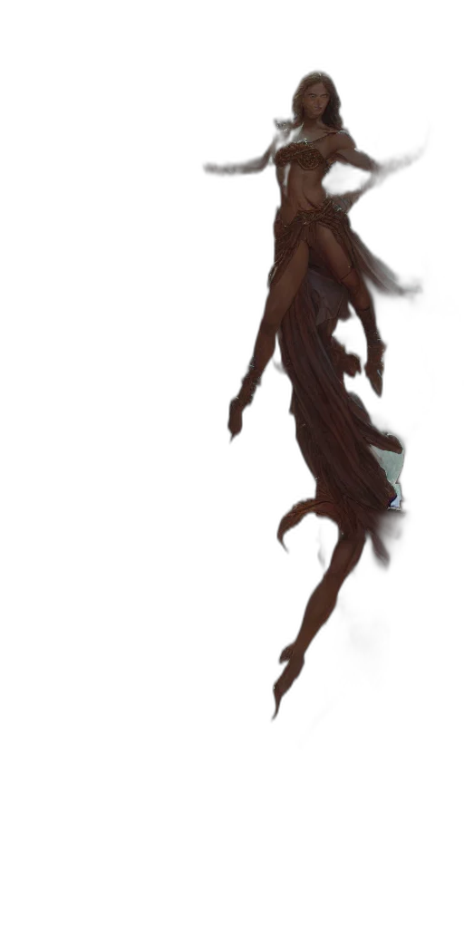 creature, hair, dragon, staff transparent PNG cut-out