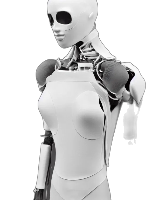 robot, cyberpunk, 3d render, concept art transparent PNG cut-out