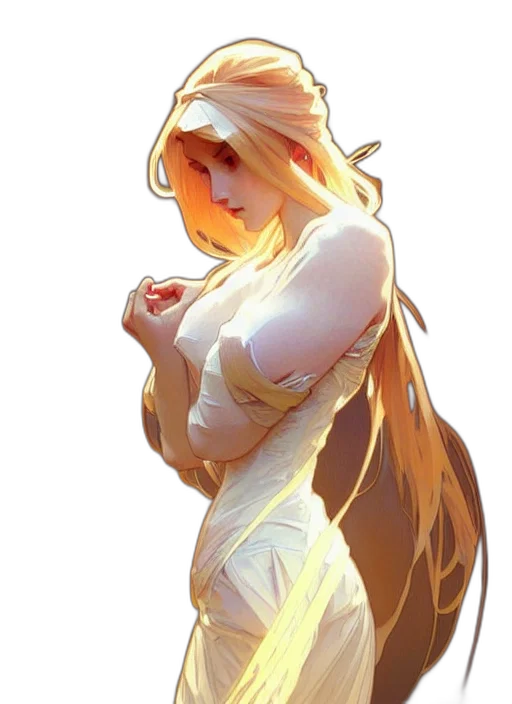 dress, staff, crown, dragon transparent PNG cut-out