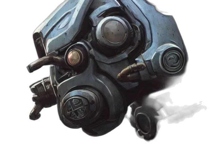 robot, mask, weapon, face transparent PNG cut-out