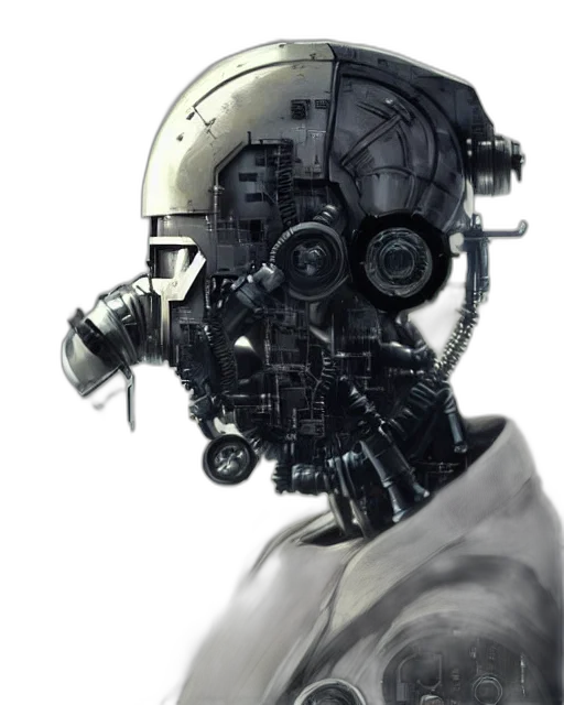robot, mask, face, creature transparent PNG cut-out