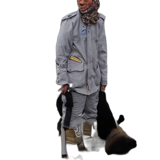 jacket, staff, animal, creature transparent PNG cut-out