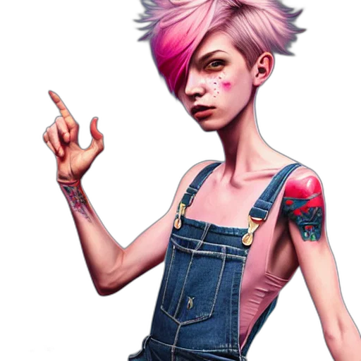 concept art, cyberpunk, fantasy art, photorealistic transparent PNG cut-out