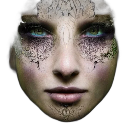 face, mask, creature, jewelry transparent PNG cut-out