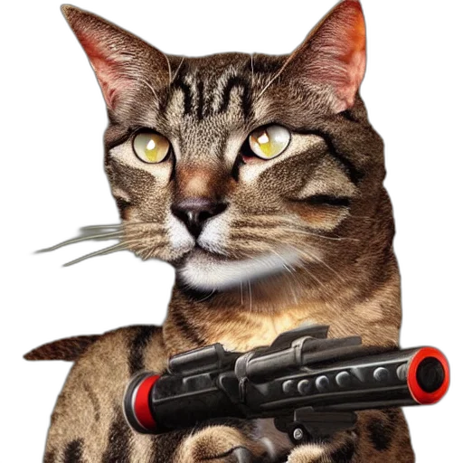 weapon, staff, animal, robot transparent PNG cut-out