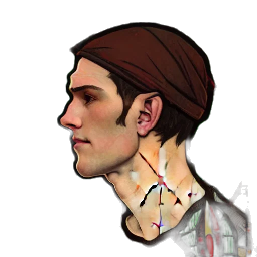 face, staff, concept art, photorealistic transparent PNG cut-out