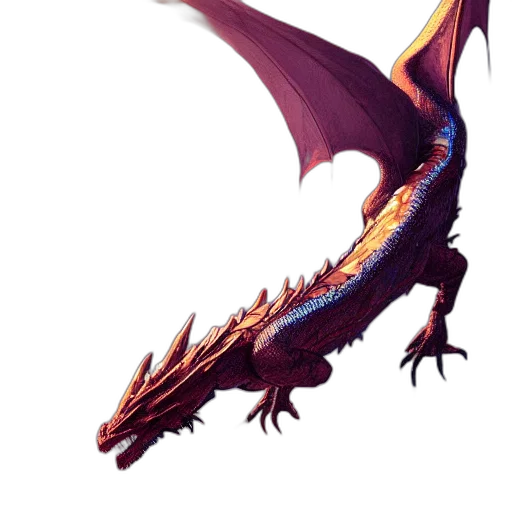 dragon, creature, animal, staff transparent PNG cut-out