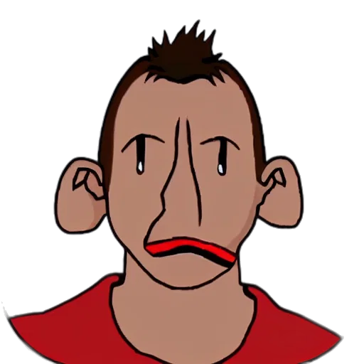 face, staff, cartoon, photorealistic transparent PNG cut-out