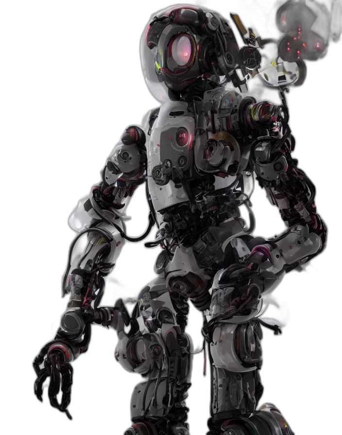 robot, weapon, creature, staff transparent PNG cut-out