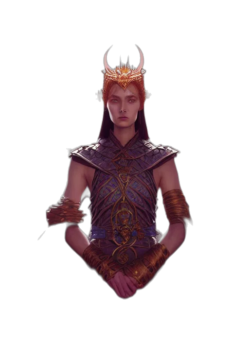 crown, dragon, staff, fantasy art transparent PNG cut-out