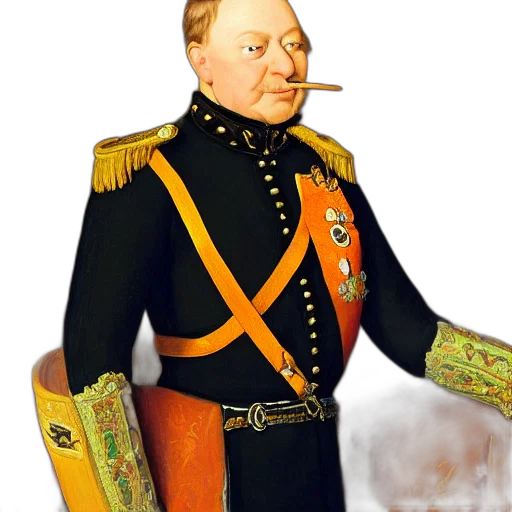 staff, jacket, crown, face transparent PNG cut-out