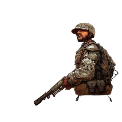 weapon, staff, jacket, animal transparent PNG cut-out