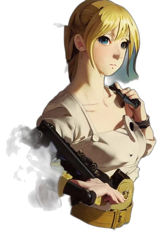 weapon, staff, dress, anime transparent PNG cut-out