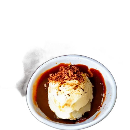 food, photorealistic, 3d render, sundae transparent PNG cut-out