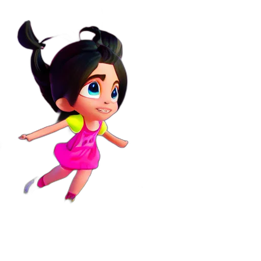 dress, staff, 3d render, cartoon transparent PNG cut-out