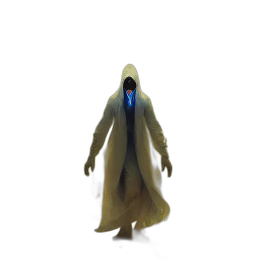 creature, jacket, staff, mask transparent PNG cut-out