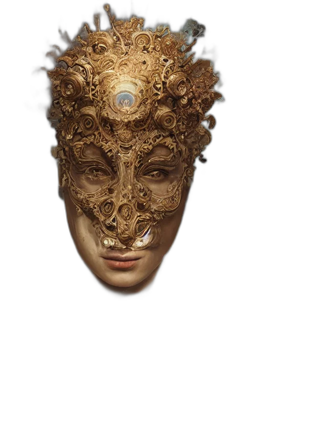 mask, crown, face, jewelry transparent PNG cut-out