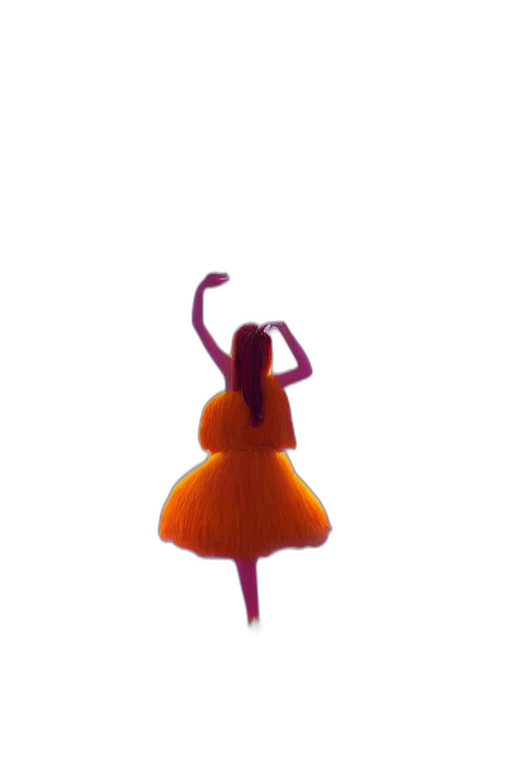 dress, staff, hat, hair transparent PNG cut-out