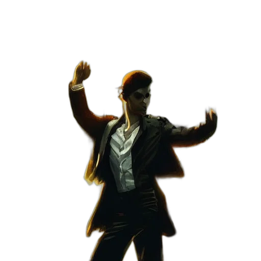 jacket, staff, robot, hat transparent PNG cut-out