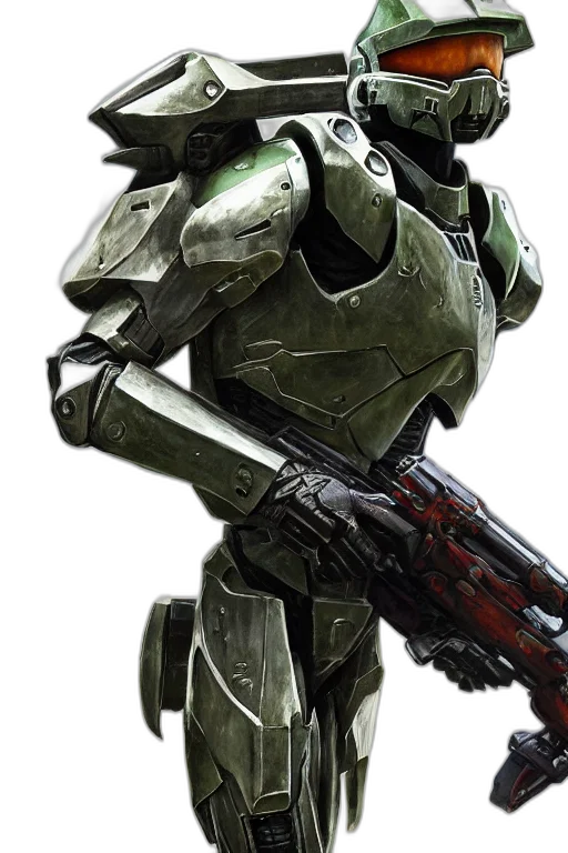 robot, weapon, concept art, 3d render transparent PNG cut-out
