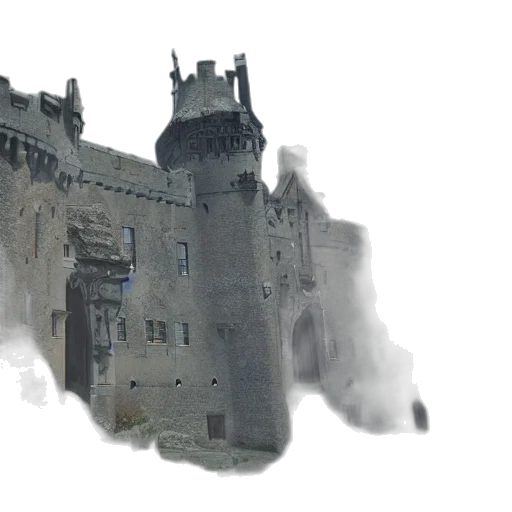crown, dragon, building, sword transparent PNG cut-out
