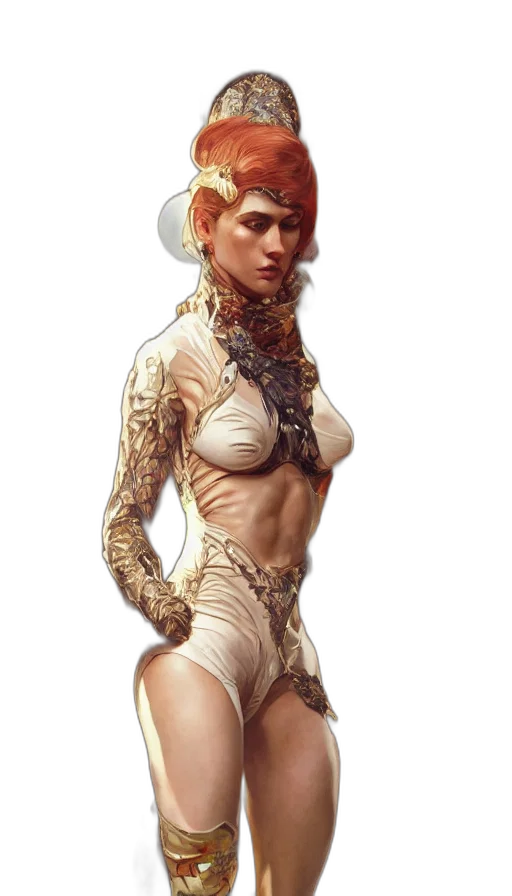 dress, jewelry, robot, concept art transparent PNG cut-out