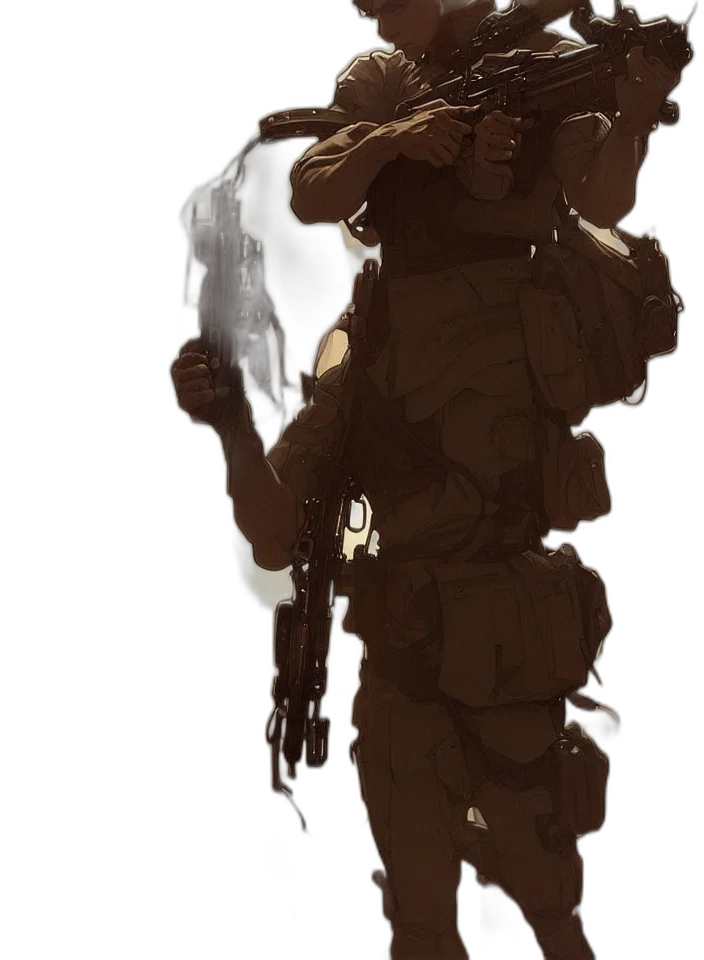 weapon, robot, creature, staff transparent PNG cut-out