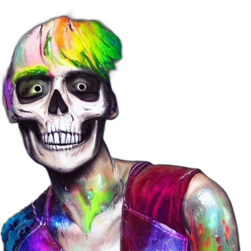 face, mask, creature, watercolor transparent PNG cut-out