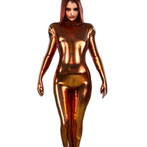 dress, robot, 3d render, concept art transparent PNG cut-out