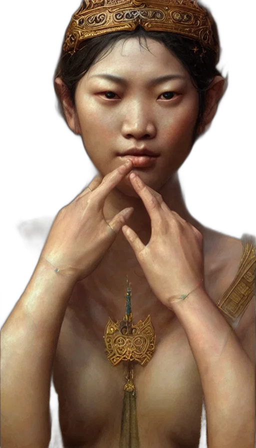 jewelry, face, crown, staff transparent PNG cut-out