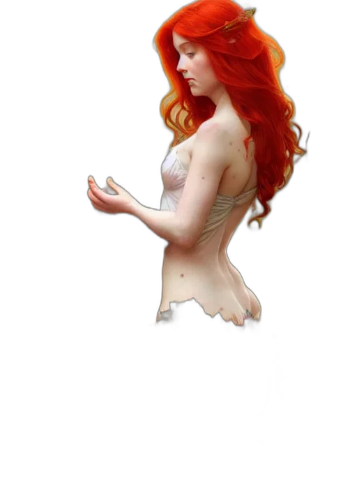 dress, jewelry, hair, concept art transparent PNG cut-out