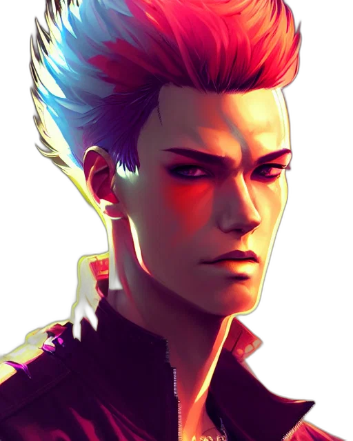face, jacket, staff, robot transparent PNG cut-out