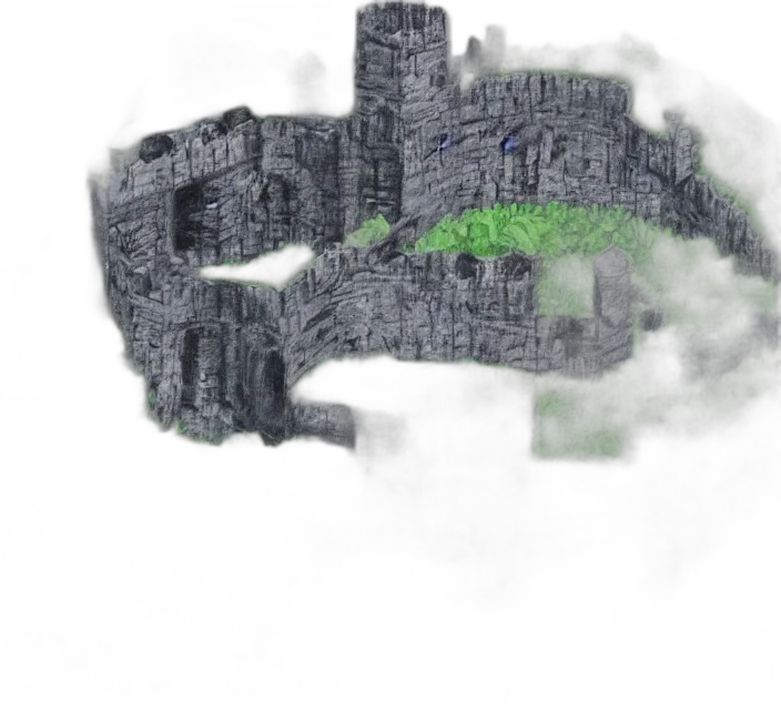 crown, dragon, building, sword transparent PNG cut-out