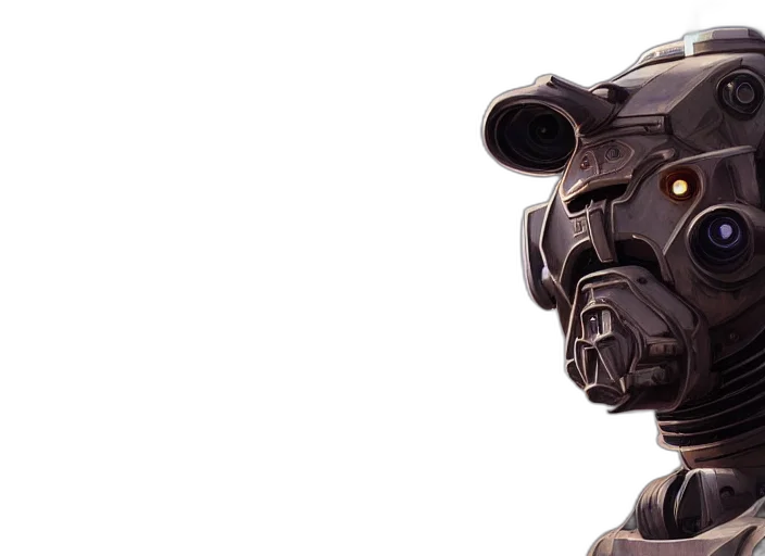 robot, weapon, mask, face transparent PNG cut-out