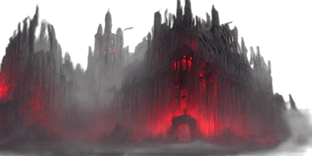 building, concept art, fantasy art, cyberpunk transparent PNG cut-out