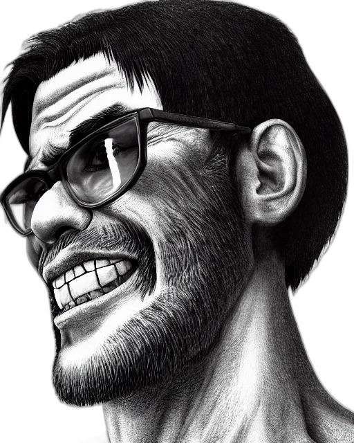 face, photorealistic, cartoon, comic book art transparent PNG cut-out
