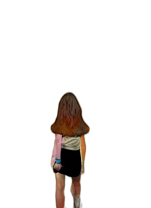 dress, hair, mask, jacket transparent PNG cut-out