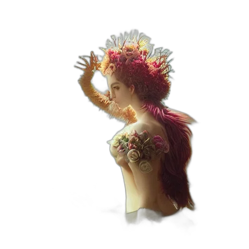 crown, flower, jewelry, staff transparent PNG cut-out