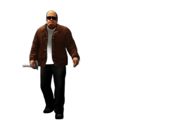 jacket, staff, animal, 3d render transparent PNG cut-out
