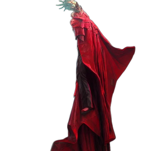 dress, staff, weapon, crown transparent PNG cut-out